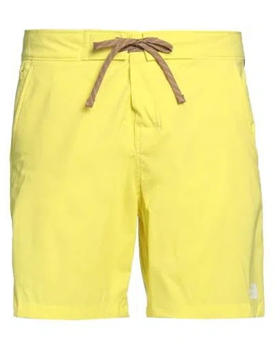 THE NORTH FACE THE NORTH FACE MAN SHORTS & BERMUDA SHORTS YELLOW SIZE 30 NYLON, ELASTANE