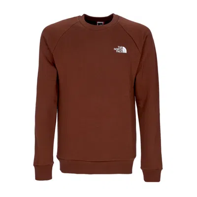THE NORTH FACE MEN'S RAGLAN CREWNECK SWEATSHIRT REDBOX CREW DARK OAK