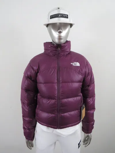 THE NORTH FACE WOMENS THE NORTH FACE RETRO NUPTSE 2000 SHORT CROP 700-DOWN JACKET - PURPLE