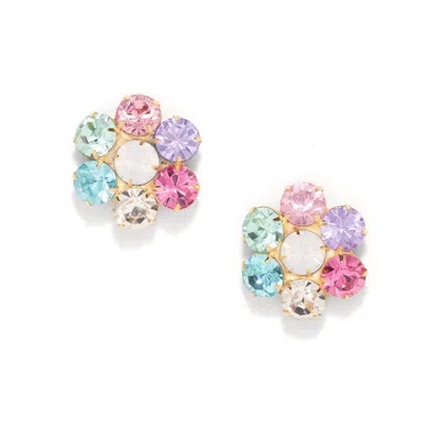THE PINK REEF WOMEN'S THE PINK REEF HANDCRAFTED FLORAL GEM STUD IN RAINBOW