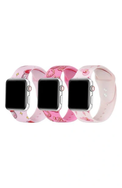 THE POSH TECH THE POSH TECH ASSORTED 3-PACK PRINTED SILICONE APPLE WATCH® WATCHBANDS