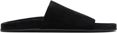 THE ROW BLACK HUGH SLIDES