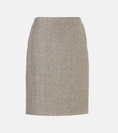 THE ROW CORINNA LAMÉ CANVAS PENCIL SKIRT