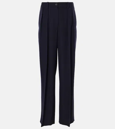 THE ROW IGOR LOW-RISE WOOL WIDE-LEG PANTS