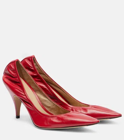 THE ROW LIISA LEATHER PUMPS
