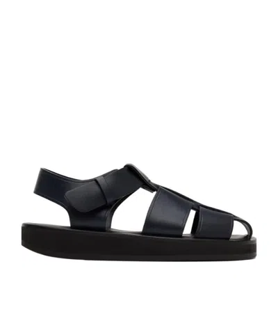 THE ROW LOGO FLAT SANDALS