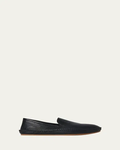 THE ROW MEN'S VASKO GRAINY LEATHER LOAFERS