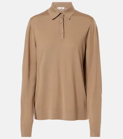 THE ROW IPANELLI WOOL JERSEY POLO SWEATER