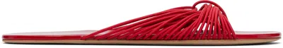 THE ROW RED SARA SANDALS