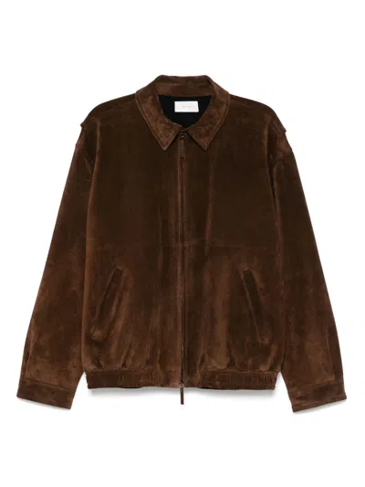 THE ROW RONAN JACKET - MEN'S - VIRGIN WOOL/CALF SUEDE/SILK/CASHMERE