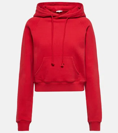 THE ROW TIMMI CROPPED COTTON-BLEND JERSEY HOODIE