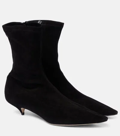 THE ROW LIISA SUEDE ANKLE BOOTS