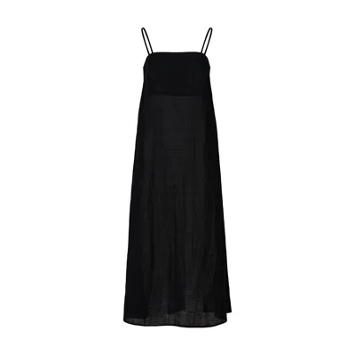 THE SUMMER EDIT WOMEN'S BLAKE LUXE LINEN SUNDRESS - BLACK