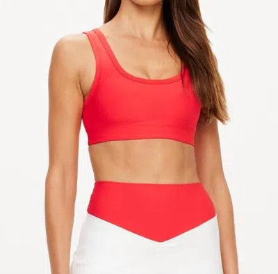 THE UPSIDE PACIFIC HARLEY SCOOP NECK BRA IN ROJA