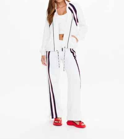 THE UPSIDE PACIFIC MORGAN ZIP UP JACKET IN WHITE