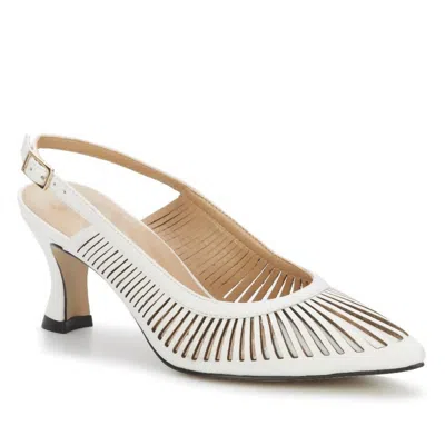 THE WALKING CRADLE CO. WOMEN'S SAWYER PUMP IN WHITE LEATHER