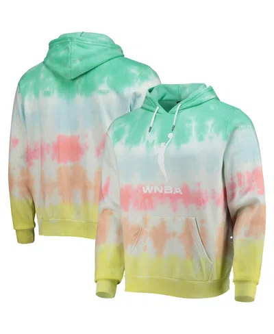 THE WILD COLLECTIVE MEN'S THE WILD COLLECTIVE MINT, CORAL WNBA LOGOWOMAN PRIDE PULLOVER HOODIE