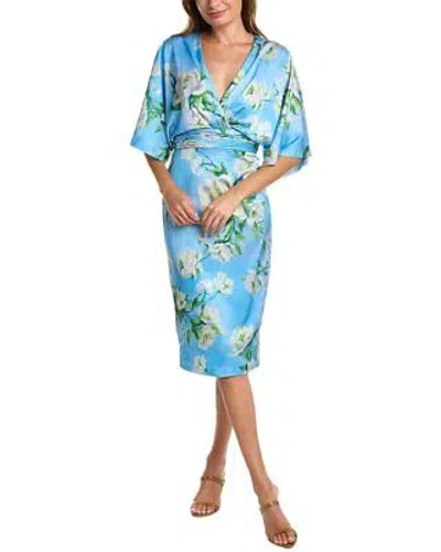 THEIA THEIA KIMONO MIDI DRESS WOMEN'S BLUE 4