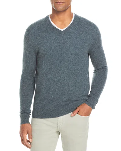 THE MEN'S STORE AT BLOOMINGDALE'S THE MEN'S STORE AT BLOOMINGDALE'S SEA GLASS CASHMERE V-NECK SWEATER - EXCLUSIVE