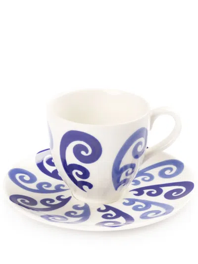 THEMIS Z ATHENEE PEACOCK TEA CUP AND SAUCER