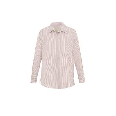 THEO THE LABEL WOMEN'S NEUTRALS / WHITE ECHO PEARLY SHIRT - SAND / PEARL