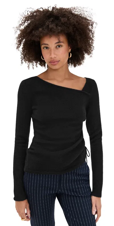THEORY ASYMMETRIC TOP BLACK