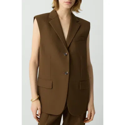 THEORY THEORY BOXY WOOL BLEND VEST