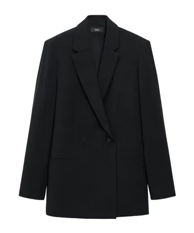 THEORY THEORY ADMIRAL CREPE RELAXED DOUBLE-BREASTED BLAZER