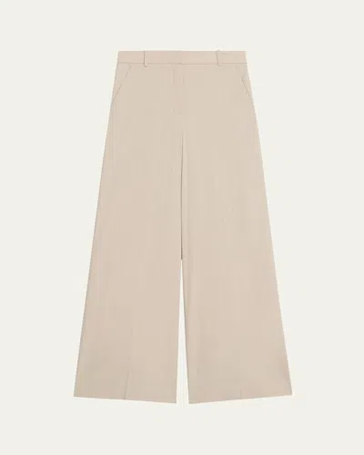 THEORY GOOD CRUNCH HIGH-WAIST WIDE-LEG TROUSERS