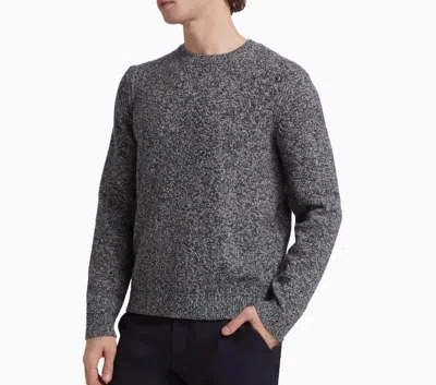 THEORY HILLES CREW SWEATER IN LIGHT HEATHER GREY/BALTIC