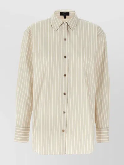 THEORY LONG SLEEVES STRIPED SHIRT