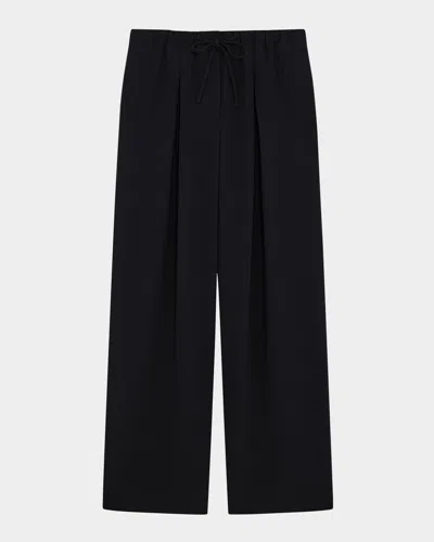 THEORY PLEATED CASUAL DRAWSTRING PANTS