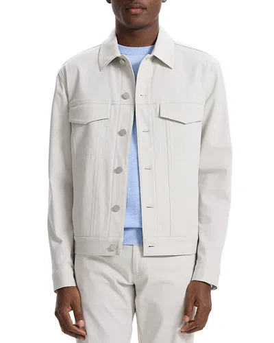 THEORY RIVER STRETCH NEOTERIC TWILL TRUCKER JACKET