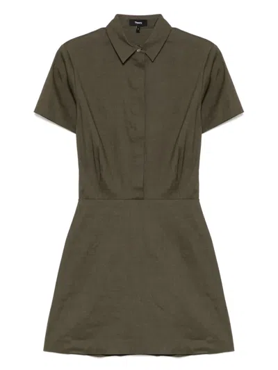 THEORY SHORT-SLEEVED A-LINE DRESS