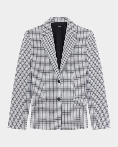 THEORY SINGLE-BREASTED TWO-BUTTON BLAZER