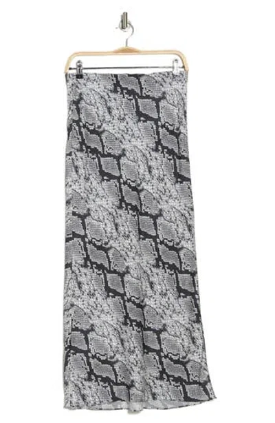THEORY THEORY SNAKESKIN PRINT SILK SLIP SKIRT
