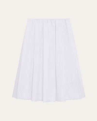 THEORY STRIPE PLEATED MIDI SKIRT