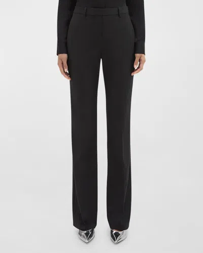 THEORY TRACEABLE WOOL SLIM STRAIGHT-LEG TROUSERS