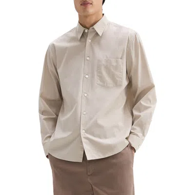THEORY THEORY WEEKEND SOLID COTTON BUTTON-UP SHIRT