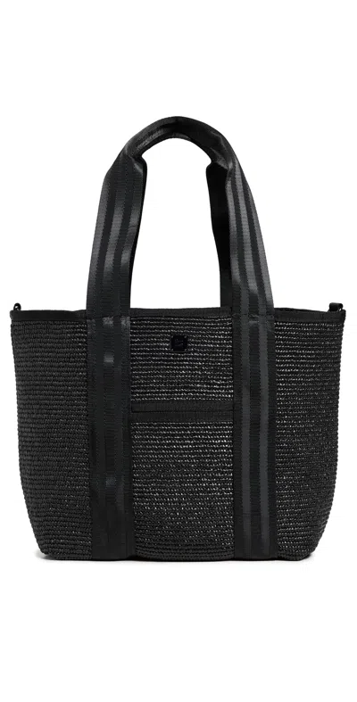 THINK ROYLN CAPRI TOTE BLACK RAFFIA