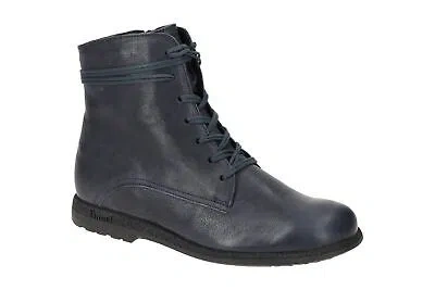 THINK THINK SCHUHE RENTO BLAU DAMEN STIEFELETTEN ELEGANTE STIEFELETTE 3-000843-8000
