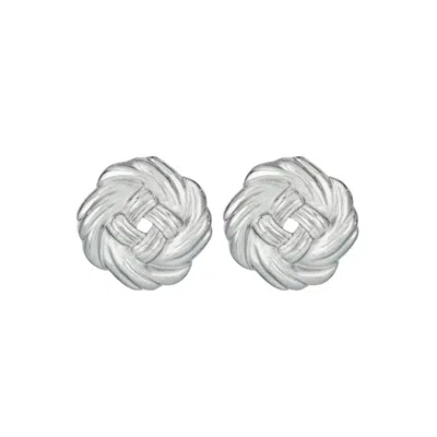 THIRD TONE WOMEN'S KNOT EARRINGS IN SILVER