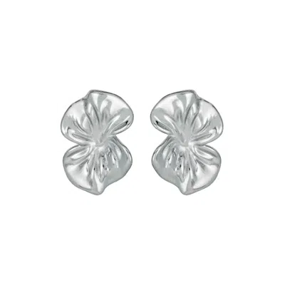 THIRD TONE WOMEN'S ORCHID EARRINGS IN SILVER