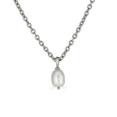 THIRD TONE WOMEN'S PEARL PENDANT NECKLACE IN SILVER
