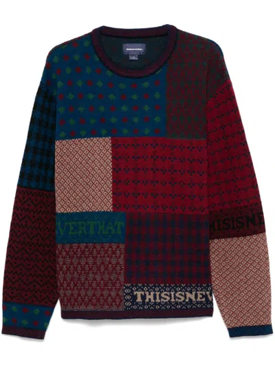 THIS IS NEVER THAT BLOCK KNIT SWEATER