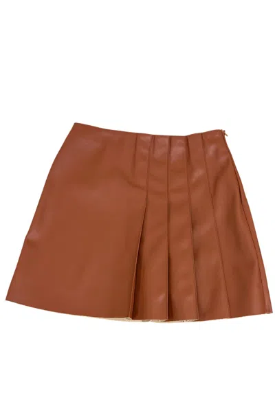 THML PLEATED SKIRT IN RUST