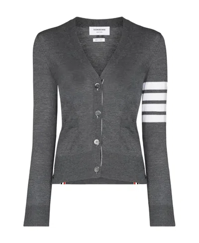 THOM BROWNE THOM BROWNE 4-BAR BUTTONED CARDIGAN