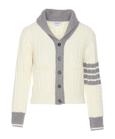 THOM BROWNE THOM BROWNE 4-BAR LONG SLEEVED CARDIGAN