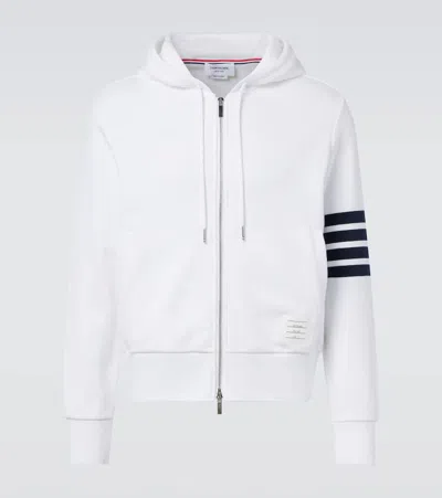 THOM BROWNE 4-BAR COTTON JERSEY HOODIE