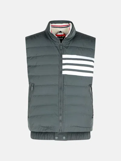 THOM BROWNE '4-BAR' GREY NYLON VEST